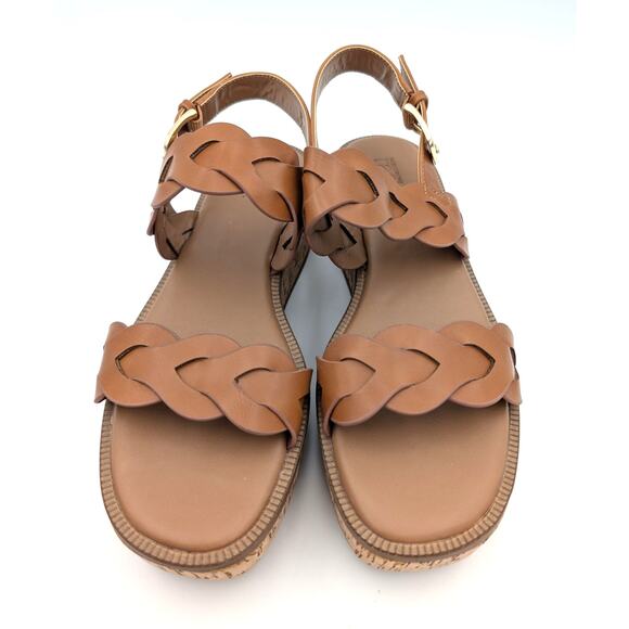 Nordstrom Rack Pennie Braided Platform Sandal Women's Brown Size US8.5 EU39 - Picture 3 of 11